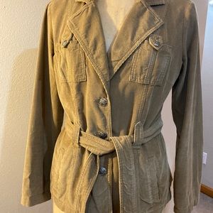 Pinwhale corduroy belted safari style jacket